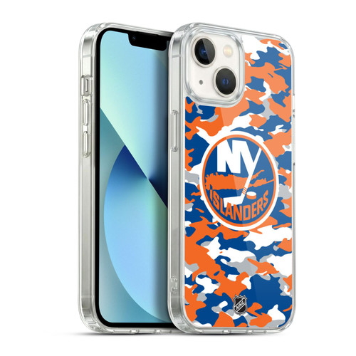NHL New York Islanders Camouflage Soft Gel Case for Apple iPhone 13