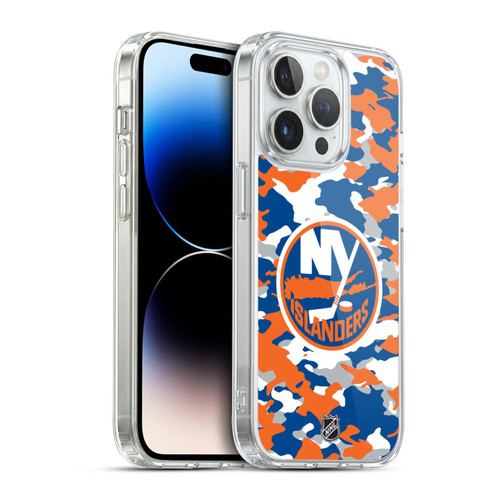 NHL New York Islanders Camouflage Soft Gel Case for Apple iPhone 14 Pro & MagSafe