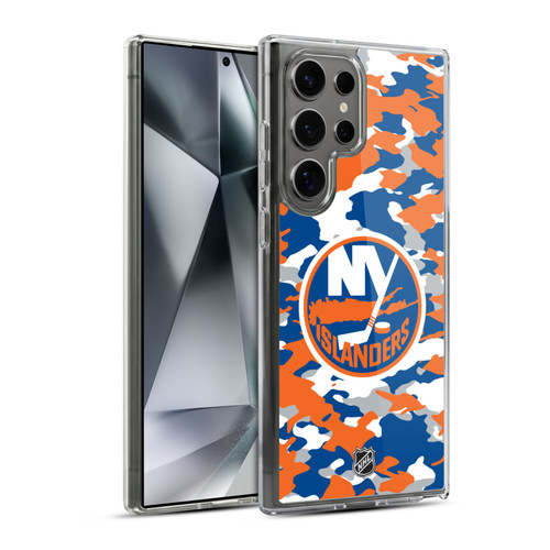 NHL New York Islanders Camouflage Soft Gel Case for Samsung Galaxy S24 Ultra 5G & MagSafe