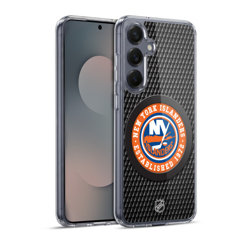 NHL New York Islanders Puck Texture Soft Gel Case for Samsung Galaxy S25+ & MagSafe