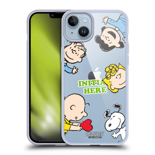 Custom Customised Personalised Peanuts Art Friends Soft Gel Case for Apple iPhone 14 Plus & MagSafe