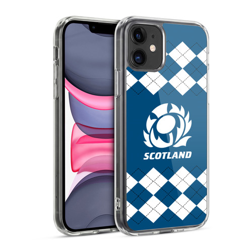 Scotland Rugby Logo 2 Argyle Soft Gel Case for Apple iPhone 11