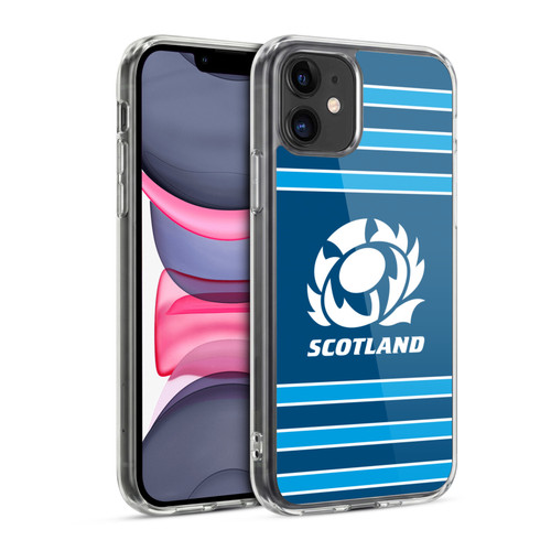 Scotland Rugby Logo 2 Stripes Soft Gel Case for Apple iPhone 11