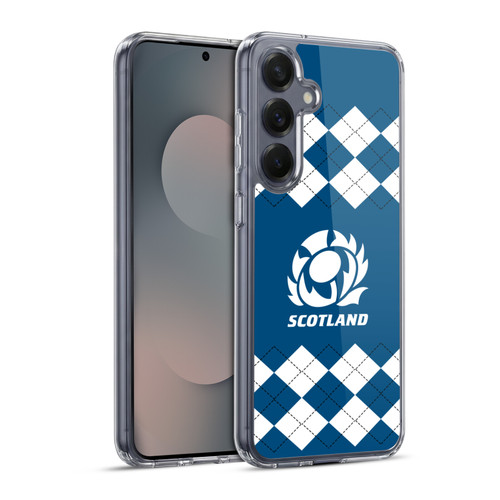 Scotland Rugby Logo 2 Argyle Soft Gel Case for Samsung Galaxy S25+ & MagSafe