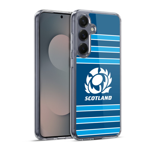 Scotland Rugby Logo 2 Stripes Soft Gel Case for Samsung Galaxy S25+ & MagSafe