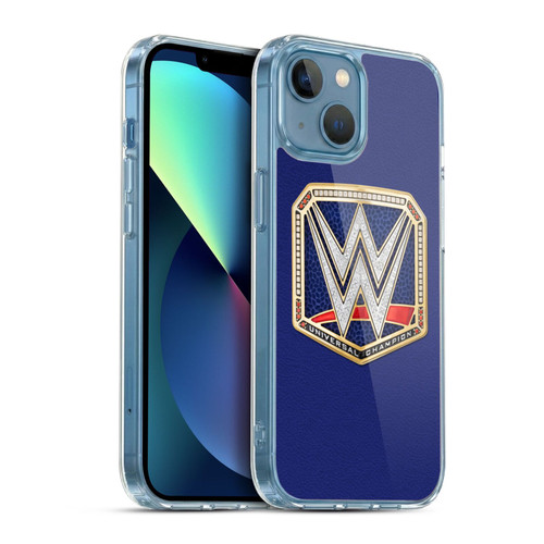 WWE Title Belts Universal Championship Soft Gel Case for Apple iPhone 13 Mini & MagSafe