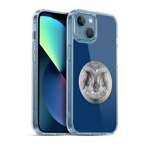 WWE Title Belts Smackdown Tag Team Champion Soft Gel Case for Apple iPhone 13 Mini & MagSafe