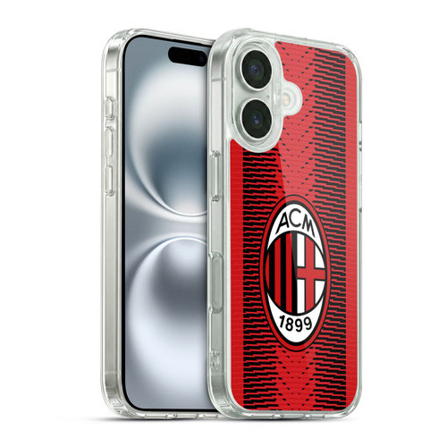 AC Milan 2023/24 Crest Kit Home Soft Gel Case for Apple iPhone 16 & MagSafe