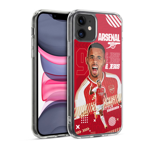 Arsenal FC 2023/24 First Team Gabriel Jesus Soft Gel Case for Apple iPhone 11