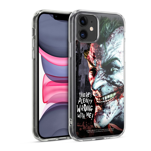 Batman Arkham City Graphics Joker Wrong With Me Soft Gel Case for Apple iPhone 11