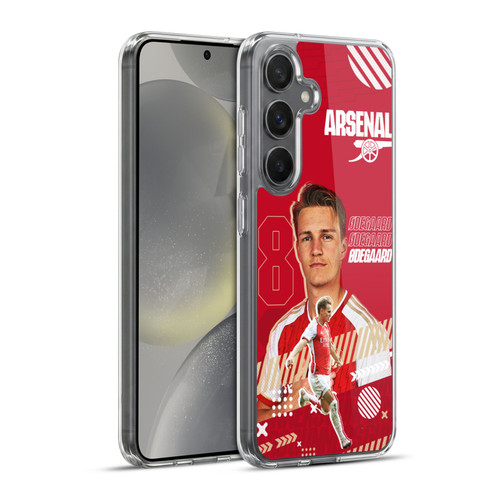 Arsenal FC 2023/24 First Team Martin Ødegaard Soft Gel Case for Samsung Galaxy S24+ 5G & MagSafe