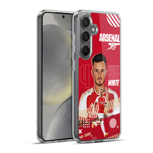 Arsenal FC 2023/24 First Team Ben White Soft Gel Case for Samsung Galaxy S24+ 5G & MagSafe