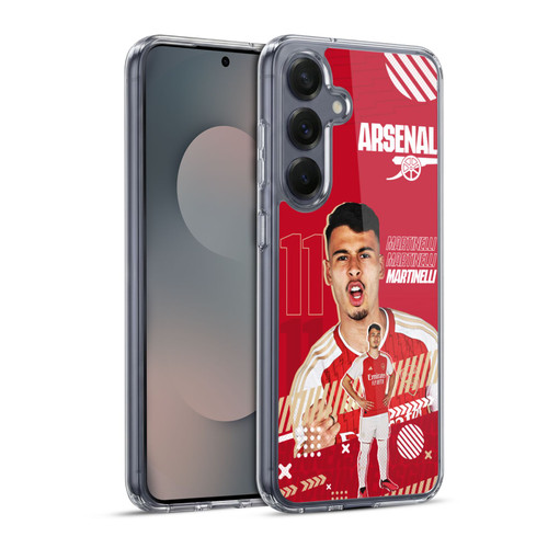 Arsenal FC 2023/24 First Team Gabriel Soft Gel Case for Samsung Galaxy S25+ & MagSafe