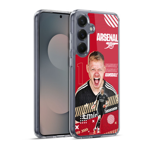 Arsenal FC 2023/24 First Team Aaron Ramsdale Soft Gel Case for Samsung Galaxy S25+ & MagSafe