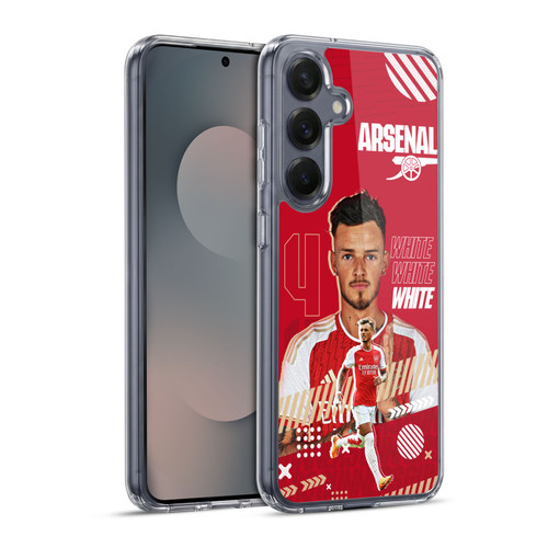 Arsenal FC 2023/24 First Team Ben White Soft Gel Case for Samsung Galaxy S25+ & MagSafe