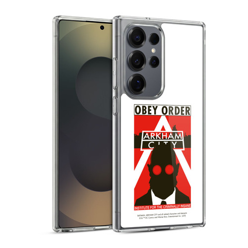 Batman Arkham City Graphics Hugo Strange Obey Order Soft Gel Case for Samsung Galaxy S25 Ultra & MagSafe