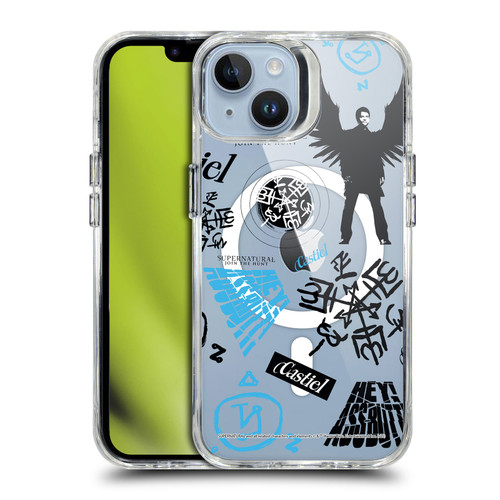 Supernatural Character Art Castiel SHOCKPROOF BUMPER CASE COMPATIBLE WITH Apple iPhone 14 & MAGSAFE