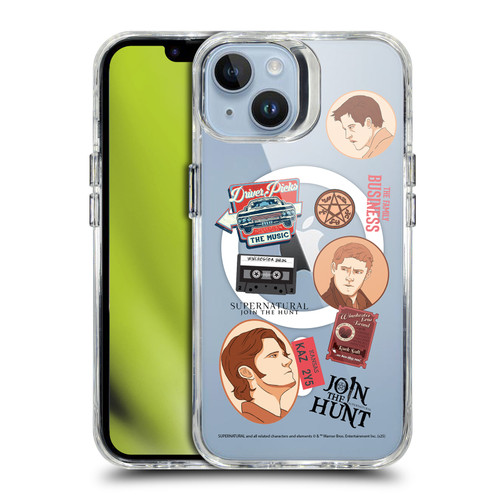 Supernatural Character Art Sam, Dean & Castiel SHOCKPROOF BUMPER CASE COMPATIBLE WITH Apple iPhone 14 & MAGSAFE