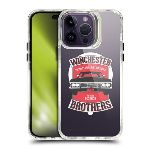 Supernatural Character Art Winchester Brothers SHOCKPROOF BUMPER CASE COMPATIBLE WITH Apple iPhone 14 Pro Max & MAGSAFE