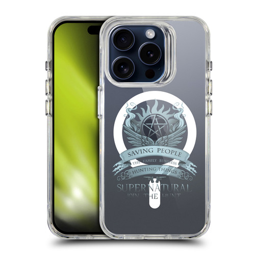 Supernatural Character Art Saving People Logo SHOCKPROOF BUMPER CASE COMPATIBLE WITH Apple iPhone 15 Pro & MAGSAFE