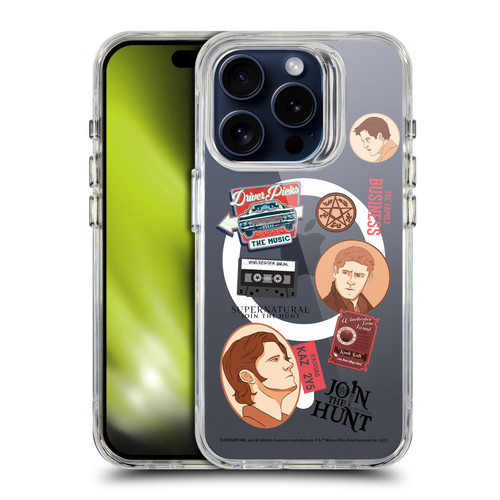 Supernatural Character Art Sam, Dean & Castiel SHOCKPROOF BUMPER CASE COMPATIBLE WITH Apple iPhone 15 Pro & MAGSAFE