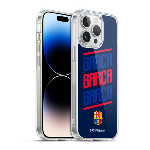 FC Barcelona Graphics Barca Type Soft Gel Case for Apple iPhone 14 Pro Max & MagSafe