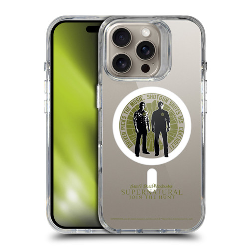 Supernatural Character Art Sam & Dean Winchester SHOCKPROOF BUMPER CASE COMPATIBLE WITH Apple iPhone 16 Pro & MAGSAFE