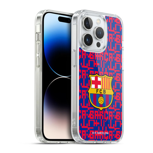 FC Barcelona Graphics Pattern Soft Gel Case for Apple iPhone 14 Pro & MagSafe