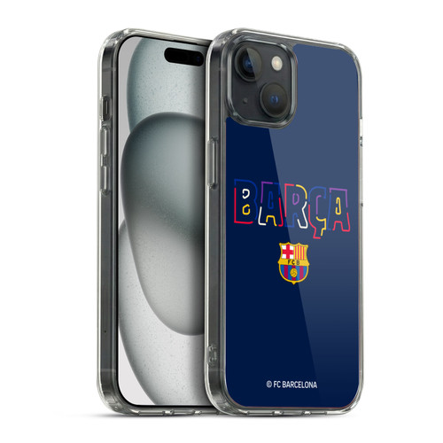 FC Barcelona Graphics Neon Barca Soft Gel Case for Apple iPhone 15 Plus & MagSafe