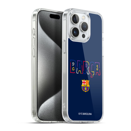 FC Barcelona Graphics Neon Barca Soft Gel Case for Apple iPhone 15 Pro Max & MagSafe