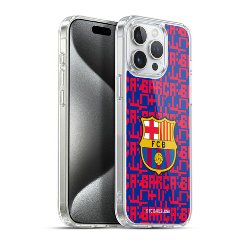 FC Barcelona Graphics Pattern Soft Gel Case for Apple iPhone 15 Pro Max & MagSafe