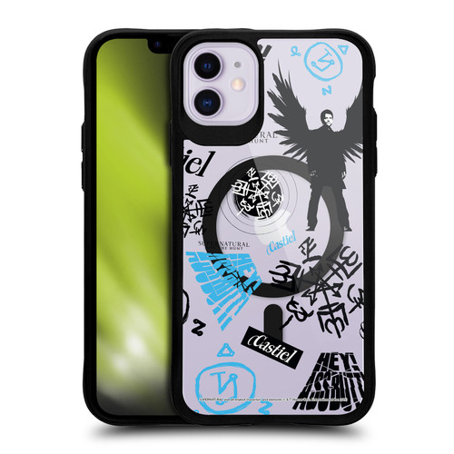 Supernatural Character Art Castiel BLACK SHOCKPROOF BUMPER CASE COMPATIBLE WITH Apple iPhone 11 & MAGSAFE