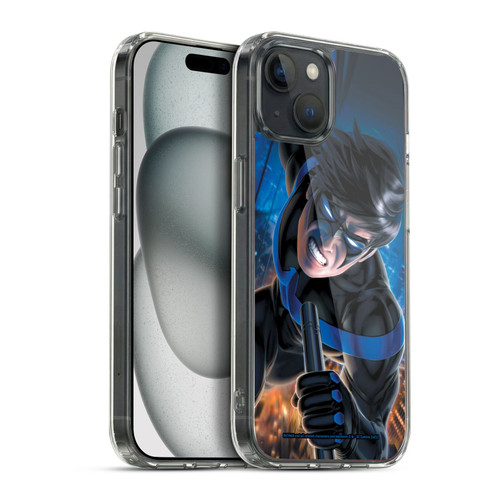 Batman DC Comics Nightwing Blue Logo Suit #60 2019 Soft Gel Case for Apple iPhone 15 Plus & MagSafe