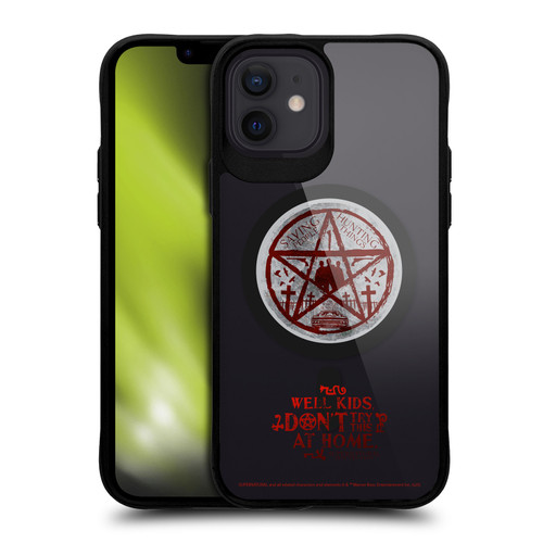 Supernatural Character Art Hunter's Code BLACK SHOCKPROOF BUMPER CASE COMPATIBLE WITH Apple iPhone 12 / iPhone 12 Pro & MAGSAFE