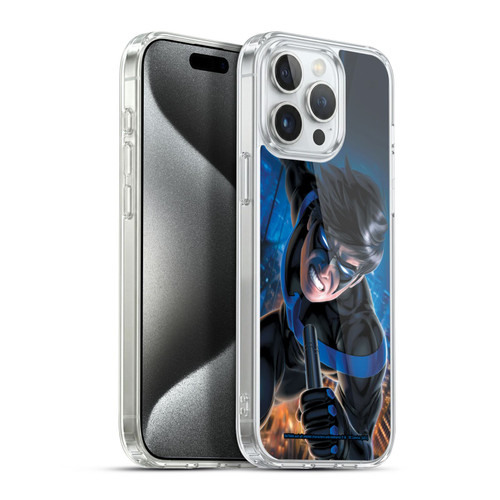 Batman DC Comics Nightwing Blue Logo Suit #60 2019 Soft Gel Case for Apple iPhone 15 Pro Max & MagSafe