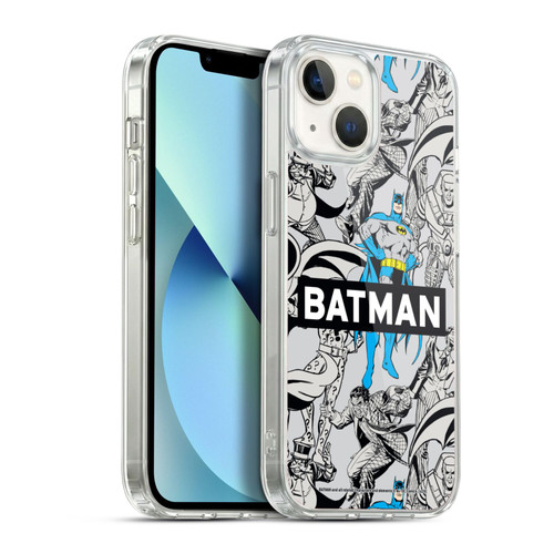 Batman DC Comics Vintage Fashion Patterns Soft Gel Case for Apple iPhone 13