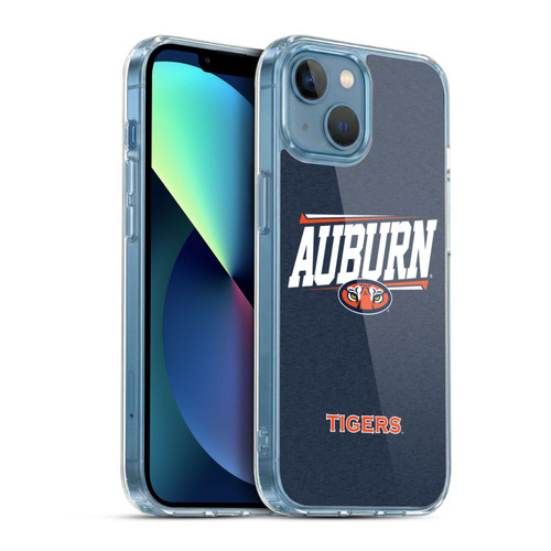 Auburn University AU Auburn University Double Bar Soft Gel Case for Apple iPhone 13 Mini & MagSafe