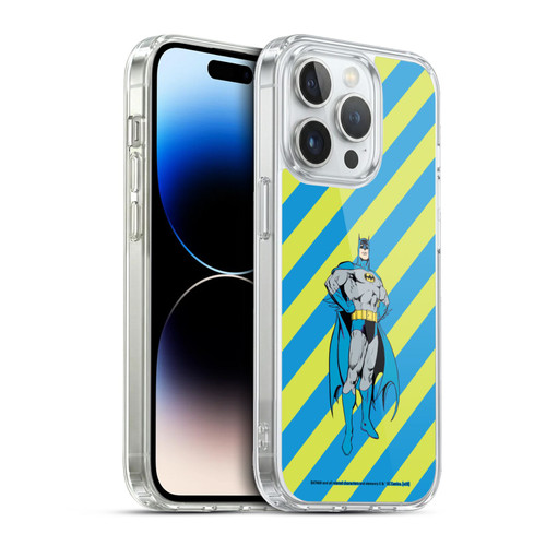 Batman DC Comics Vintage Fashion Stripes Soft Gel Case for Apple iPhone 13 Pro & MagSafe