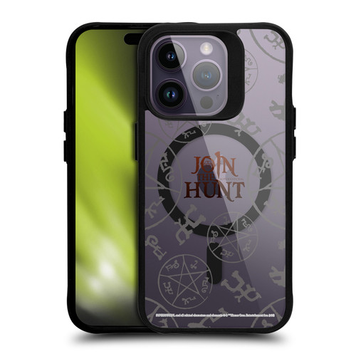 Supernatural Character Art Join The Hunt BLACK SHOCKPROOF BUMPER CASE COMPATIBLE WITH Apple iPhone 14 Pro & MAGSAFE