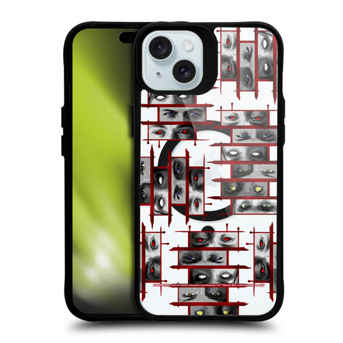 Supernatural Character Art Shadow Hunters BLACK SHOCKPROOF BUMPER CASE COMPATIBLE WITH Apple iPhone 15 Plus & MAGSAFE