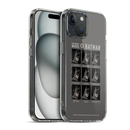 Batman DC Comics Vintage Fashion Many Moods Soft Gel Case for Apple iPhone 15 & MagSafe