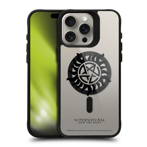 Supernatural Character Art Protection BLACK SHOCKPROOF BUMPER CASE COMPATIBLE WITH Apple iPhone 15 Pro Max & MAGSAFE