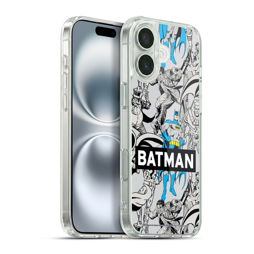 Batman DC Comics Vintage Fashion Patterns Soft Gel Case for Apple iPhone 16 Plus & MagSafe