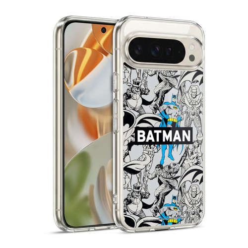 Batman DC Comics Vintage Fashion Patterns Soft Gel Case for Google Pixel 9 / Pixel 9 Pro