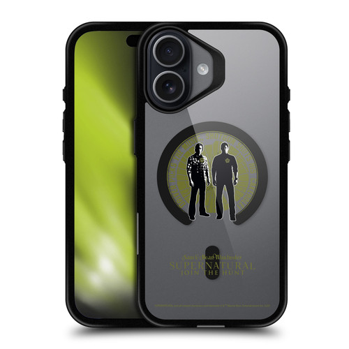 Supernatural Character Art Sam & Dean Winchester BLACK SHOCKPROOF BUMPER CASE COMPATIBLE WITH Apple iPhone 17 & MAGSAFE