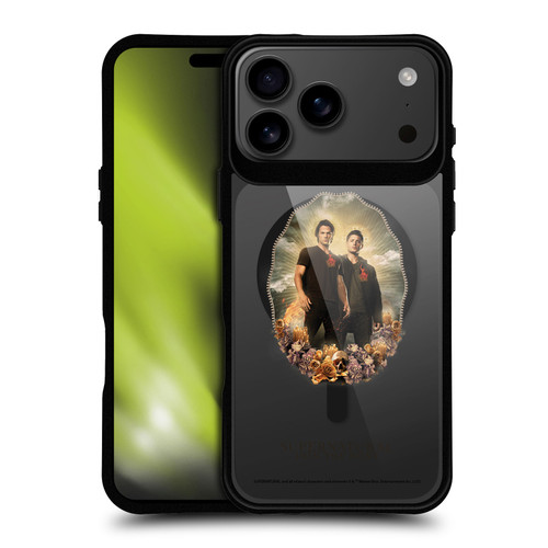 Supernatural Character Art Dean & Sam Halo BLACK SHOCKPROOF BUMPER CASE COMPATIBLE WITH Apple iPhone 17 Pro Max & MAGSAFE