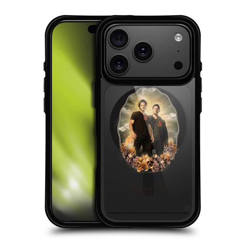Supernatural Character Art Dean & Sam Halo BLACK SHOCKPROOF BUMPER CASE COMPATIBLE WITH Apple iPhone 17 Pro & MAGSAFE