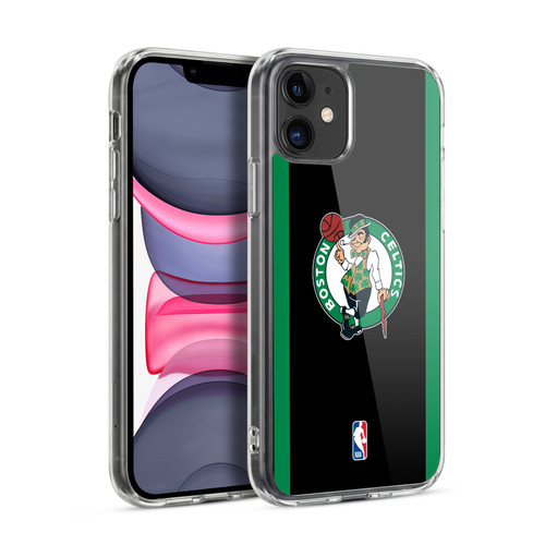 NBA Boston Celtics Logo Black Green Design Soft Gel Case for Apple iPhone 11