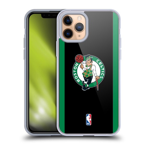 NBA Boston Celtics Logo Black Green Design Soft Gel Case for Apple iPhone 11 Pro & MagSafe