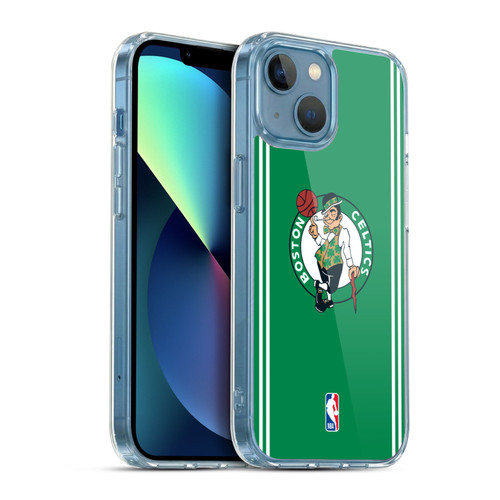 NBA Boston Celtics Logo Green Design Soft Gel Case for Apple iPhone 13 Mini & MagSafe